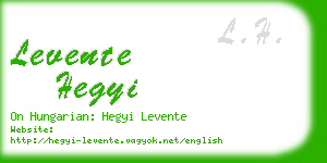 levente hegyi business card